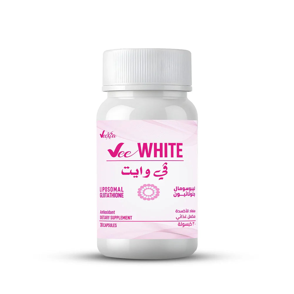 Vee White Liposomal Glutathione Capsules with Vitamin C for advanced skin whitening and brightening