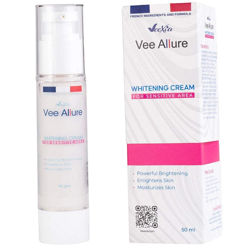Vee Allure Whitening Cream for Sensitive Areas , Gentle Brightening